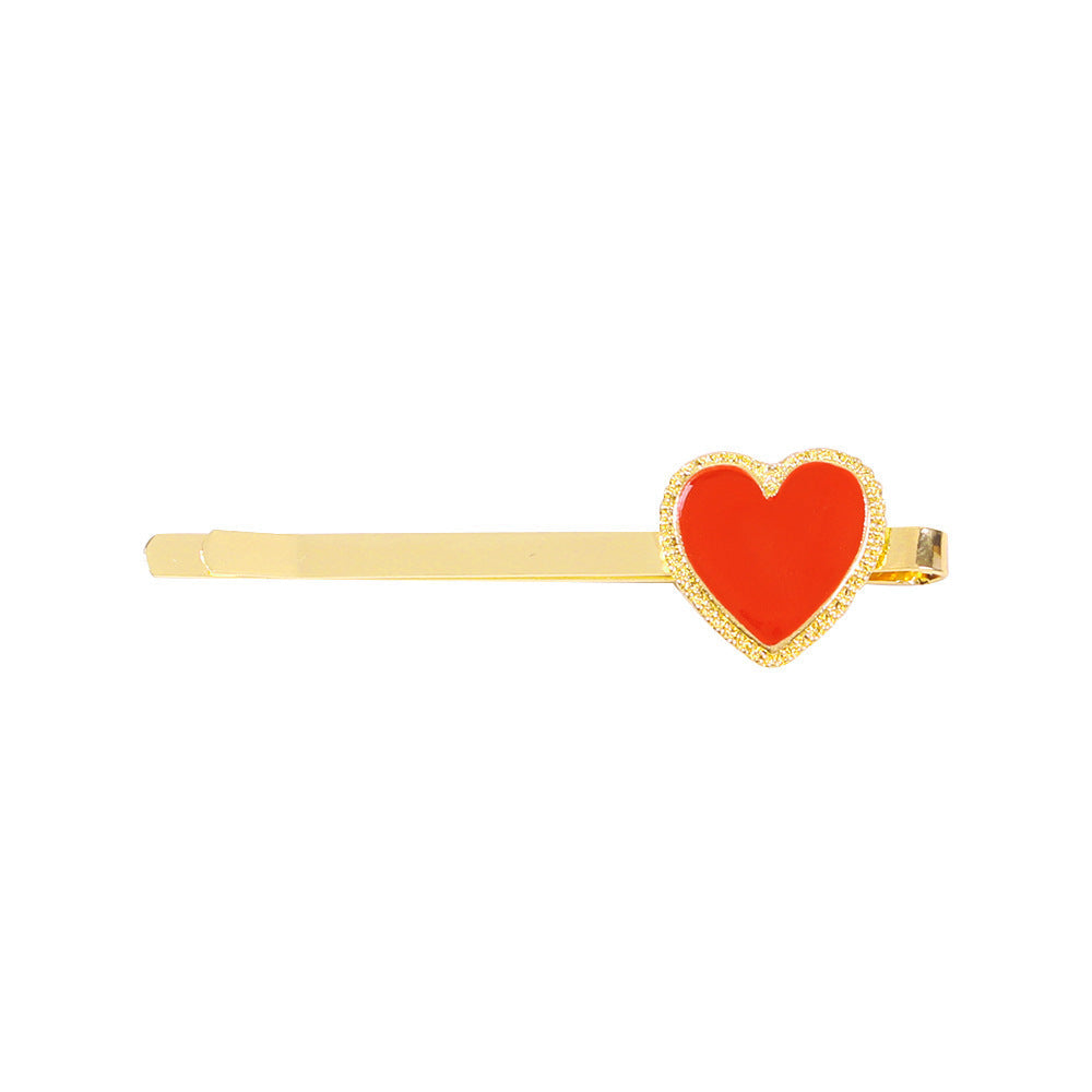 HKM-788115 Alloy Drop Oil Love Hairpin and Headband Set in Geometric Styles - Multiple Colors Available