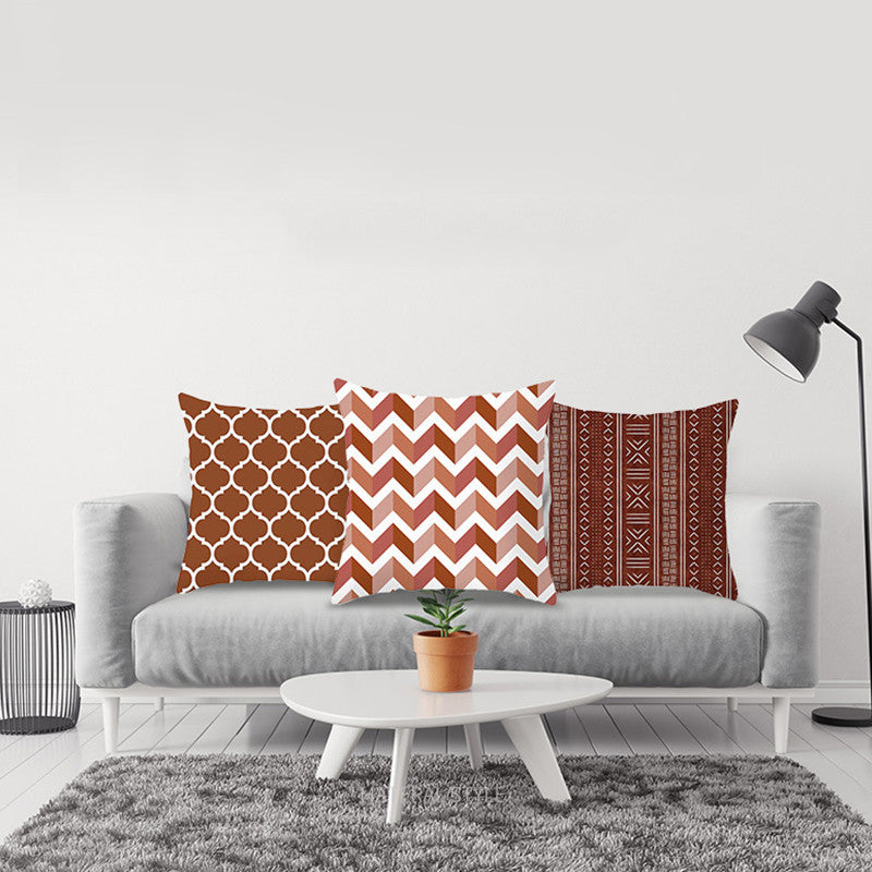 HKM-788371 Modern Minimalist Cotton Cushion Cover - 45x45cm, Various Colors Available