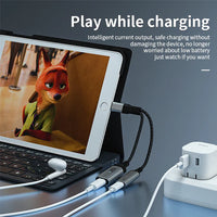 HKM-788435 USB C to Lightning Headphone Jack Adapter with Type C Charging for iPhone 15/15 Pro, iPad Pro 2020/2021, and MacBook