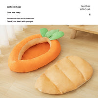 HKM-7884861 Double-Sided Removable Washable Cat Litter in Carrot Design - Pet Mattress, Medium and Large Sizes Available
