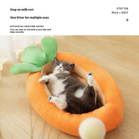 HKM-7884861 Double-Sided Removable Washable Cat Litter in Carrot Design - Pet Mattress, Medium and Large Sizes Available