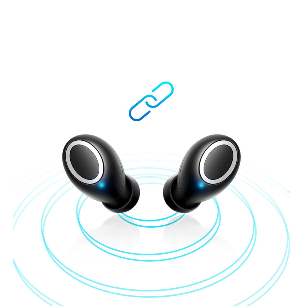 HKM-788563 Wireless Mini Bluetooth Headset - Stereo Earplug Style - 10m Transmission Range - Available in Black, White, Gold, Rose Gold, Blue