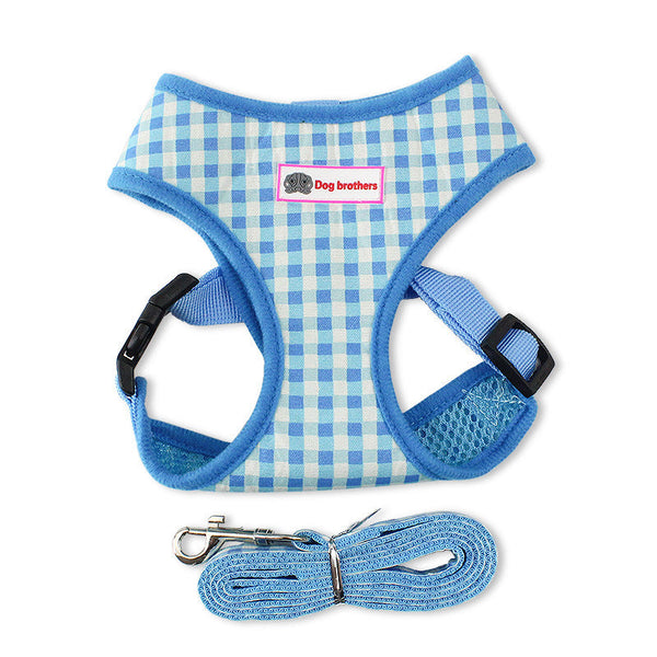 HKM-7885885 Dog Vest-Style Chest Strap Harness - Adjustable Polyester Traction Belt for Small to Medium Breeds