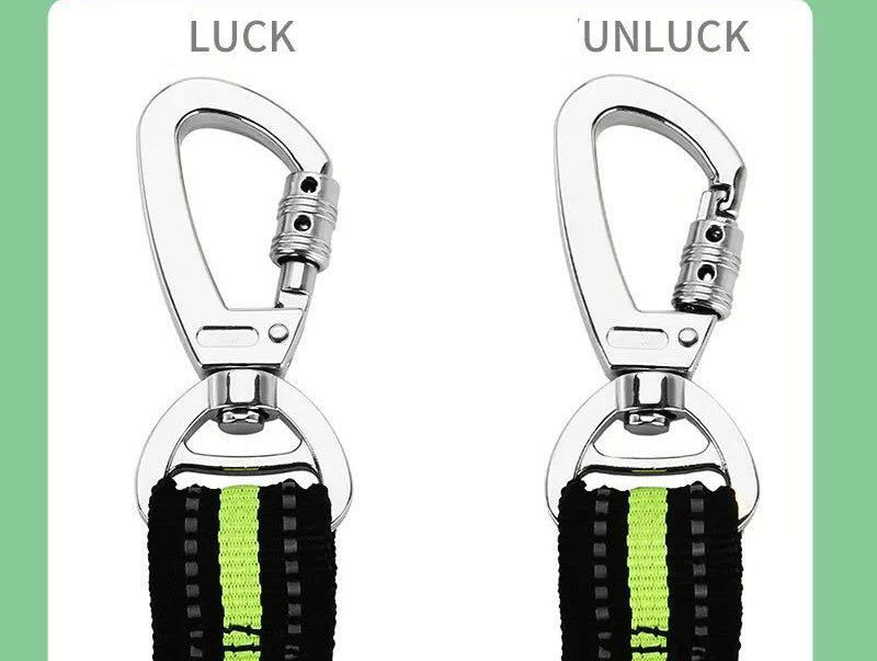 HKM-7886397 Reflective Elastic Traction Leash for Dogs - Durable Anti-Nylon, 2.5*100-170CM, Available in Blue and Orange