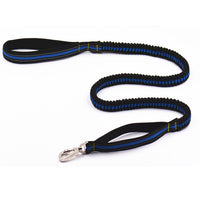 HKM-7886397 Reflective Elastic Traction Leash for Dogs - Durable Anti-Nylon, 2.5*100-170CM, Available in Blue and Orange