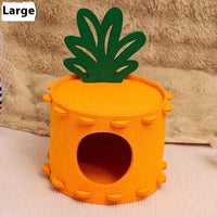 HKM-7886653 Felt Cottage Pet Nest for Hamster, Guinea Pig, Hedgehog & Pygmy Rabbit - Charming Toy Tunnel Shelter