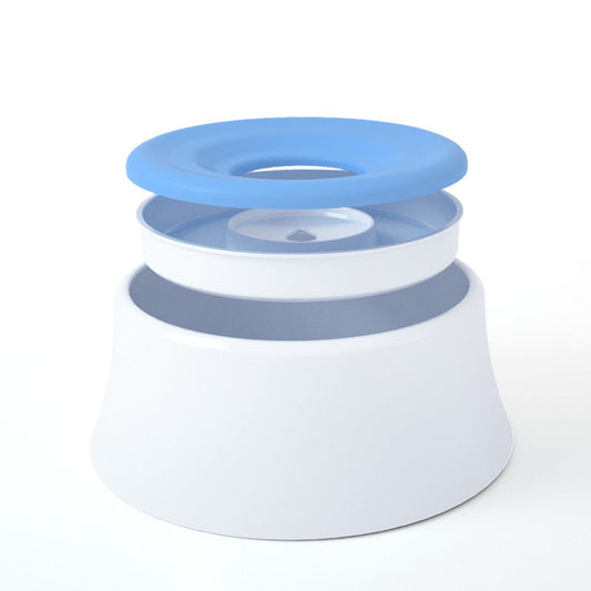 HKM-7886781 Automatic Pet Drinking Bowl with Floating Plate - Durable PS and PP + Silica Gel Material