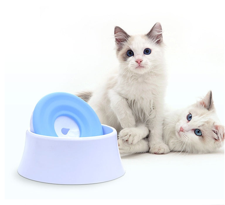 HKM-7886781 Automatic Pet Drinking Bowl with Floating Plate - Durable PS and PP + Silica Gel Material