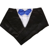 HKM-7887165 Large Triangular Dog Scarf for Weddings - Adjustable Neck Size 57-67cm, Silk Fabric with Waterproof Nylon Backing, Available in Red, Blue, and Purple