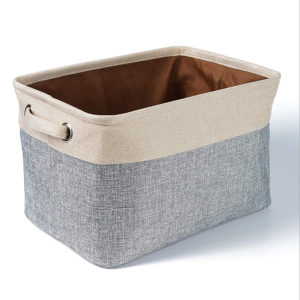 HKM-7887421 Linen Storage Basket for Toys, Clothes, and Small Items – Available in Multiple Colors