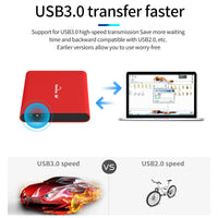 HKM-788755 High-Speed 2.5-Inch Mobile Hard Disk with USB 3.0 Interface - Available in Multiple Colors