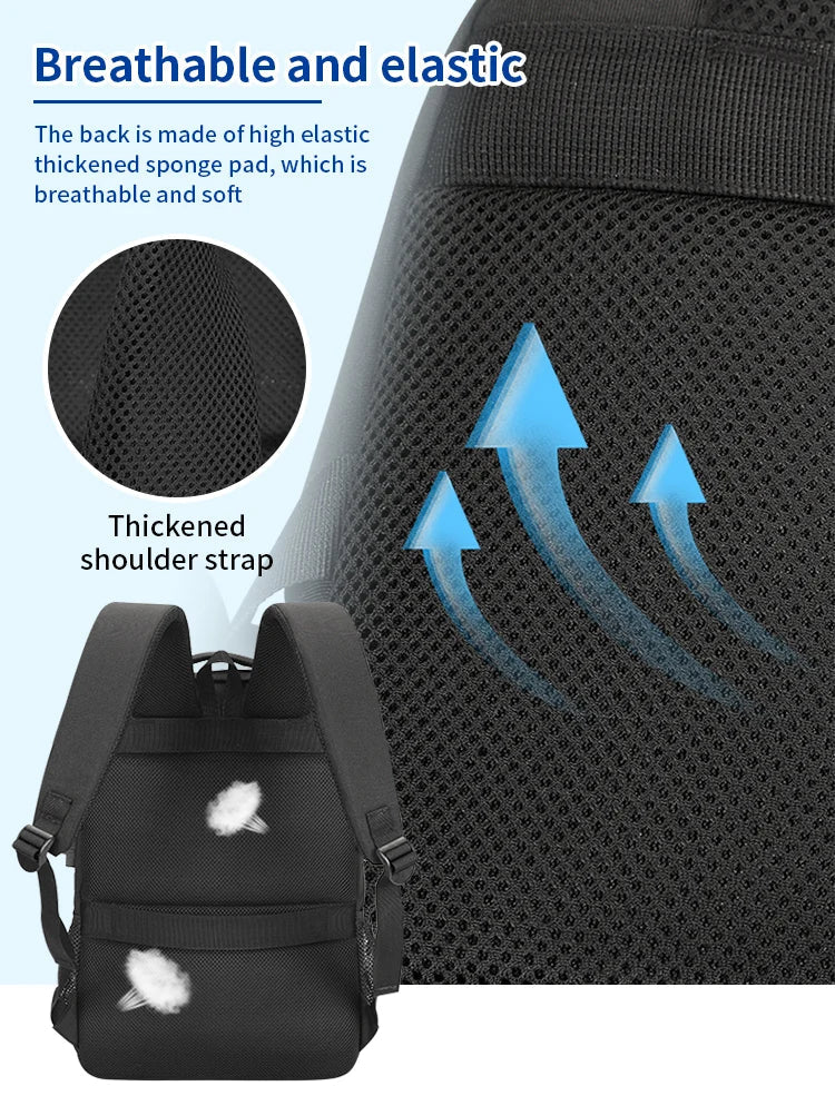 HKM-788755 Waterproof 17-Inch Oxford Laptop Backpack with USB Port for Women