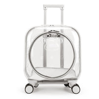 HKM-7888829 Transparent Portable Outdoor Trolley Case for Dogs and Cats - Solid Color Options Available