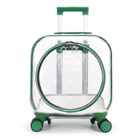 HKM-7888829 Transparent Portable Outdoor Trolley Case for Dogs and Cats - Solid Color Options Available