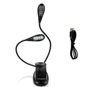 HKM-788883 Adjustable Double Head USB and Battery Operated Clip Light for Music Scores and Reading