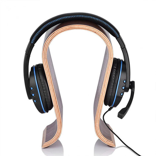 HKM-788883 Bluetooth Wooden Headset Stand for Earphone Storage and Organization