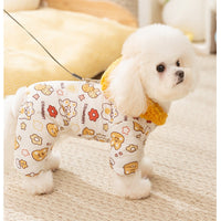 HKM-7891133 Quilted Cotton Dog Jumpsuit with Sherpa Hood for Winter Warmth and Comfort