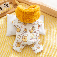 HKM-7891133 Quilted Cotton Dog Jumpsuit with Sherpa Hood for Winter Warmth and Comfort