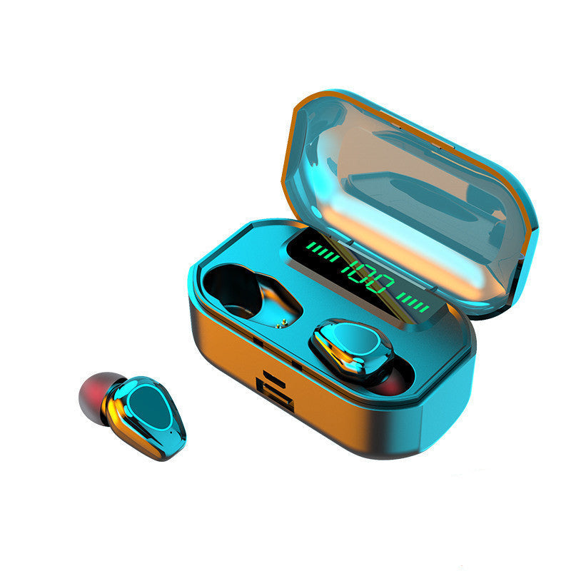 HKM-789203 Triple Touch Digital Display TWS Sports Wireless Bluetooth Headset, 10m Range, NFC & Voice Control