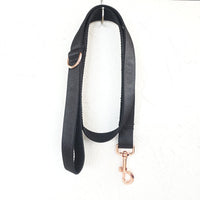HKM-7892157 Portable Polyester Leash with Alloy Buckle - Adjustable Sizes XS to XL, Black Color