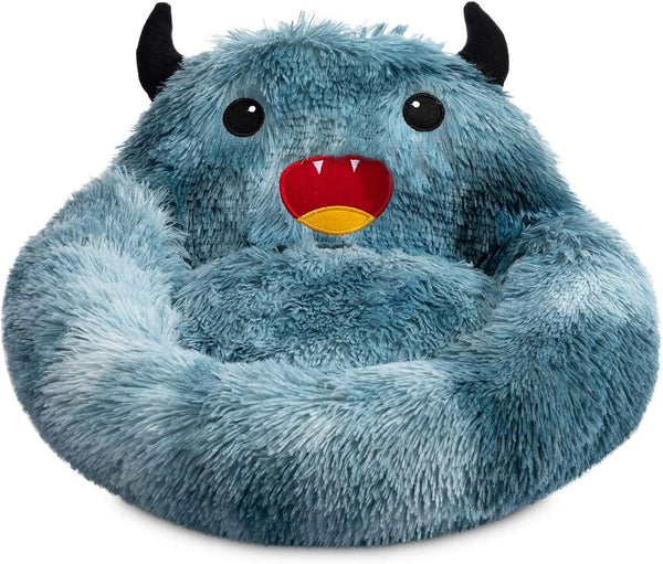 HKM-789523 Cozy Self-Warming Round Faux Fur Donut Pet Bed for Cats and Dogs
