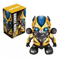 HKM-789523 Dancing Robot Toy with Light and Music for Kids, Interactive Educational Action Figure in Yellow Bee Design