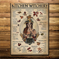 HKM-789523 Nordic-Inspired Witchcraft Canvas Wall Art - Decorative Painting Without Frame
