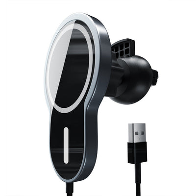 HKM-789587 Magnetic Wireless Car Charger for iPhone and Android Models - Fast Charging Support