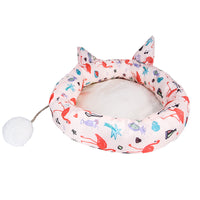 HKM-7896381 Cozy Deerskin Velvet Pet Nest for Small to Medium Cats and Dogs