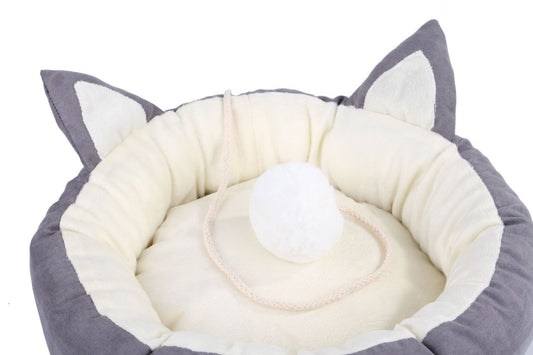 HKM-7896381 Cozy Deerskin Velvet Pet Nest for Small to Medium Cats and Dogs