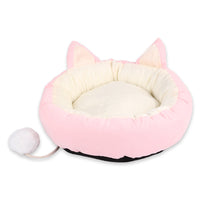 HKM-7896381 Cozy Deerskin Velvet Pet Nest for Small to Medium Cats and Dogs