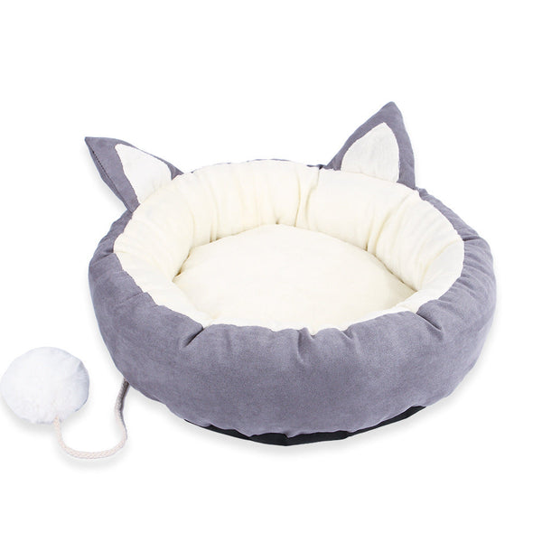 HKM-7896381 Cozy Deerskin Velvet Pet Nest for Small to Medium Cats and Dogs