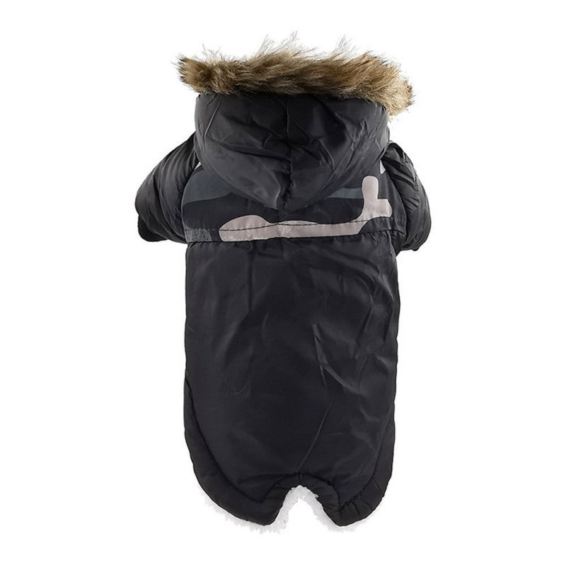 HKM-7896765 Winter Warm Cotton Dog Coat Jacket for Pets - Thickened, Plush, Waterproof and Breathable