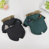 HKM-7896765 Winter Warm Cotton Dog Coat Jacket for Pets - Thickened, Plush, Waterproof and Breathable