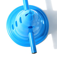 HKM-7897149 Blue Round Bottom Bucket Sign Post Set - 30cm Buckets and 1m Poles (6 Buckets, 3 Poles)