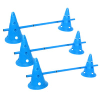 HKM-7897149 Blue Round Bottom Bucket Sign Post Set - 30cm Buckets and 1m Poles (6 Buckets, 3 Poles)