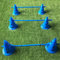 HKM-7897149 Blue Round Bottom Bucket Sign Post Set - 30cm Buckets and 1m Poles (6 Buckets, 3 Poles)
