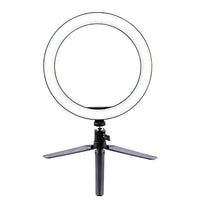 HKM-789907 Universal LED Ring Light with Bluetooth Remote and Tripod, 26cm Fill Light for Desktop Live Streaming