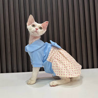 HKM-7899709 Polka Dot Bow Skirt for Hairless Cats in Multiple Sizes