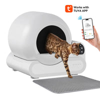HKM-789971 Automatic Self-Cleaning Litter Box with Remote Control for Cats, Eco-Friendly Design, Odor Control, 66L Capacity