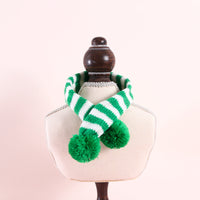 HKM-7900093 Knitted Woolen Striped Christmas Scarf for Pets in Red and Green