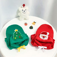 HKM-7900477 Santa Claus and Christmas Tree Warm Pullover Hoodie for Cats and Dogs