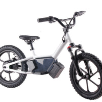 HKM-790099 16-Inch Electric Balance Bike for Kids Ages 6-12, 350W Motor, Aluminum Frame, Disc Brake, Front Suspension