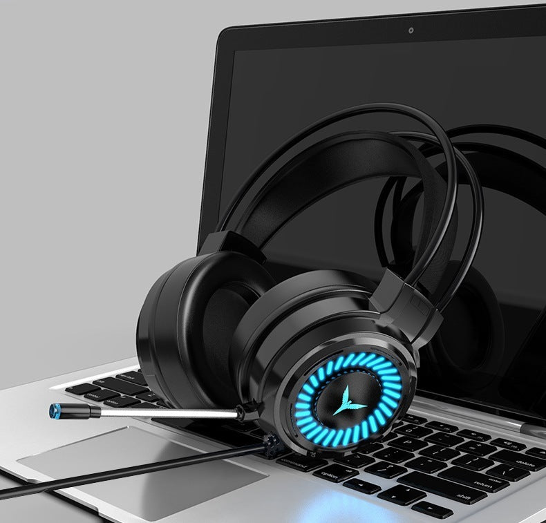 HKM-790163 Wired 7.1 Channel Gaming Headphones with Noise-Cancelling Microphone for PC and Notebook