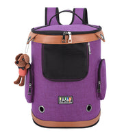 HKM-7901757 Cat Carrier Bag - Soft Oxford Cloth Travel Pet Bag in Purple, Brown, Blue, or Blue/Green