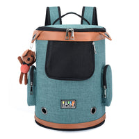 HKM-7901757 Cat Carrier Bag - Soft Oxford Cloth Travel Pet Bag in Purple, Brown, Blue, or Blue/Green