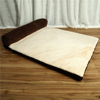 HKM-7902141 Corduroy Pet Sofa Bed with Non-Slip Base and High-Density Sponge Padding for Comfortable Resting