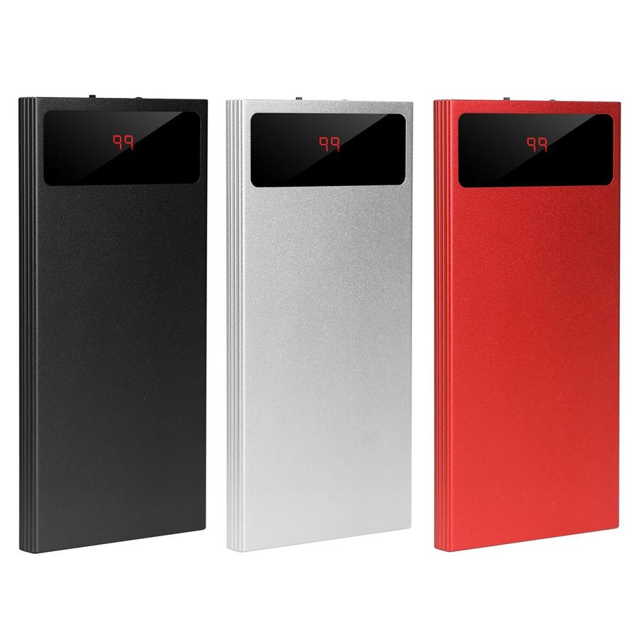 HKM-790227 20000mAh Ultra-Thin Power Bank with Dual USB Ports, Smart Display, and Flashlight