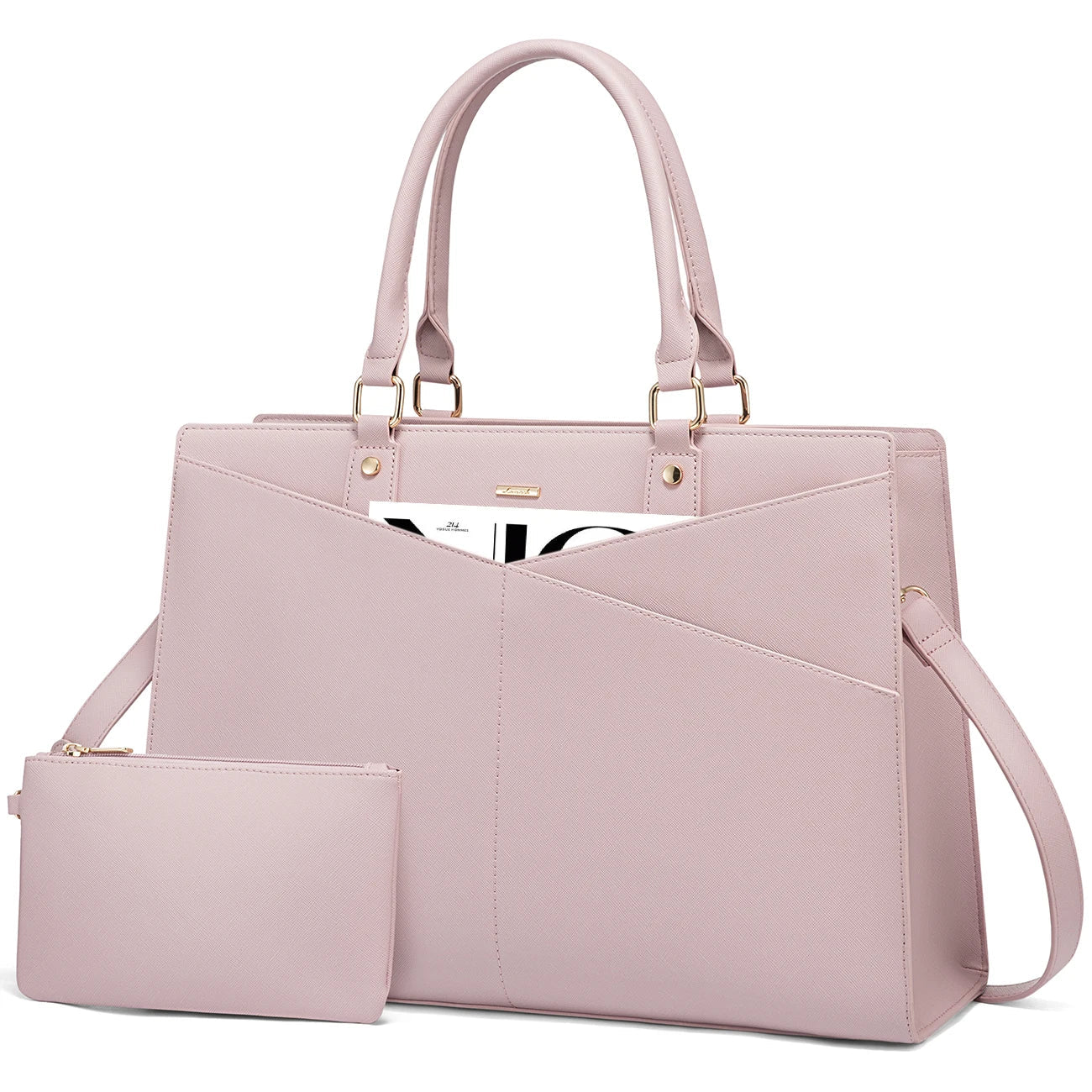 HKM-790227 Stylish Waterproof Laptop Tote Bag and Briefcase Set for Women - Perfect for Work, School, and Business Use