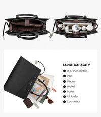 HKM-790227 Stylish Waterproof Laptop Tote Bag and Briefcase Set for Women - Perfect for Work, School, and Business Use